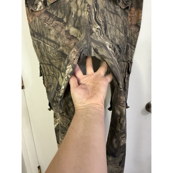 Mossy Oak Camo Cargo Pants Mens XXL (44-46) Hunting Elastic Side Waist Tie Legs - Picture 14 of 16